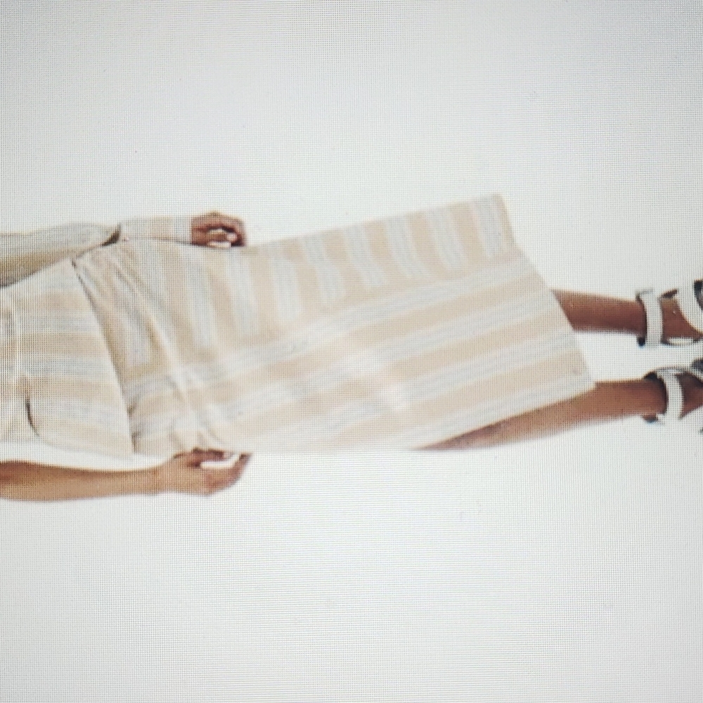 Zara NWT Draped Striped Skirt Sz S